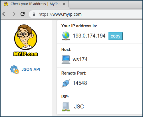 My ip address location