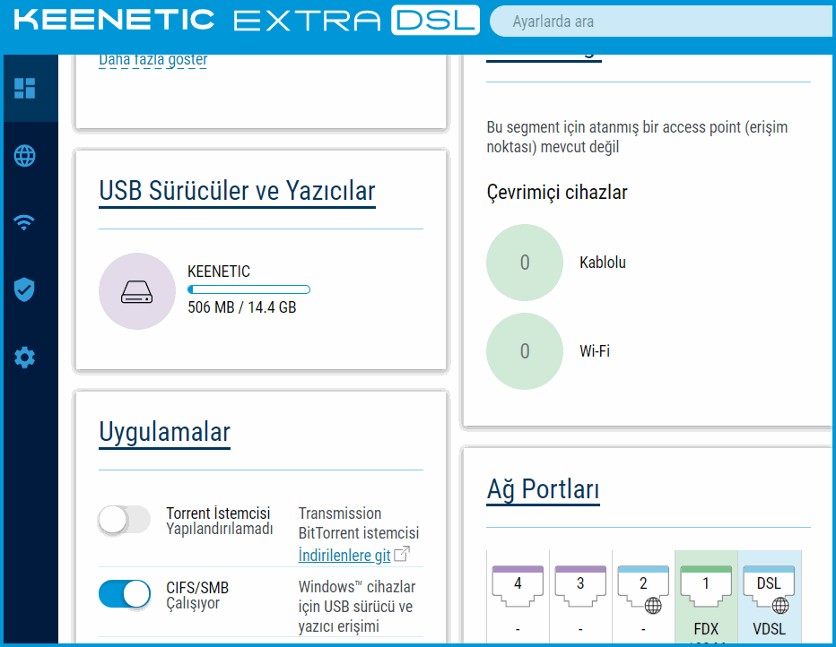 USB cihaz bağlama – Keenetic