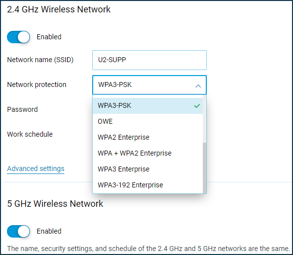 Latest WiFi security WPA3 and OWE setup