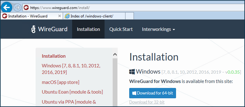 Wireguard windows 7 unable to create wintun interface