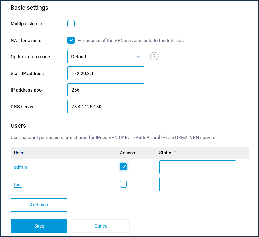 IKEv2/IPsec VPN server – Keenetic